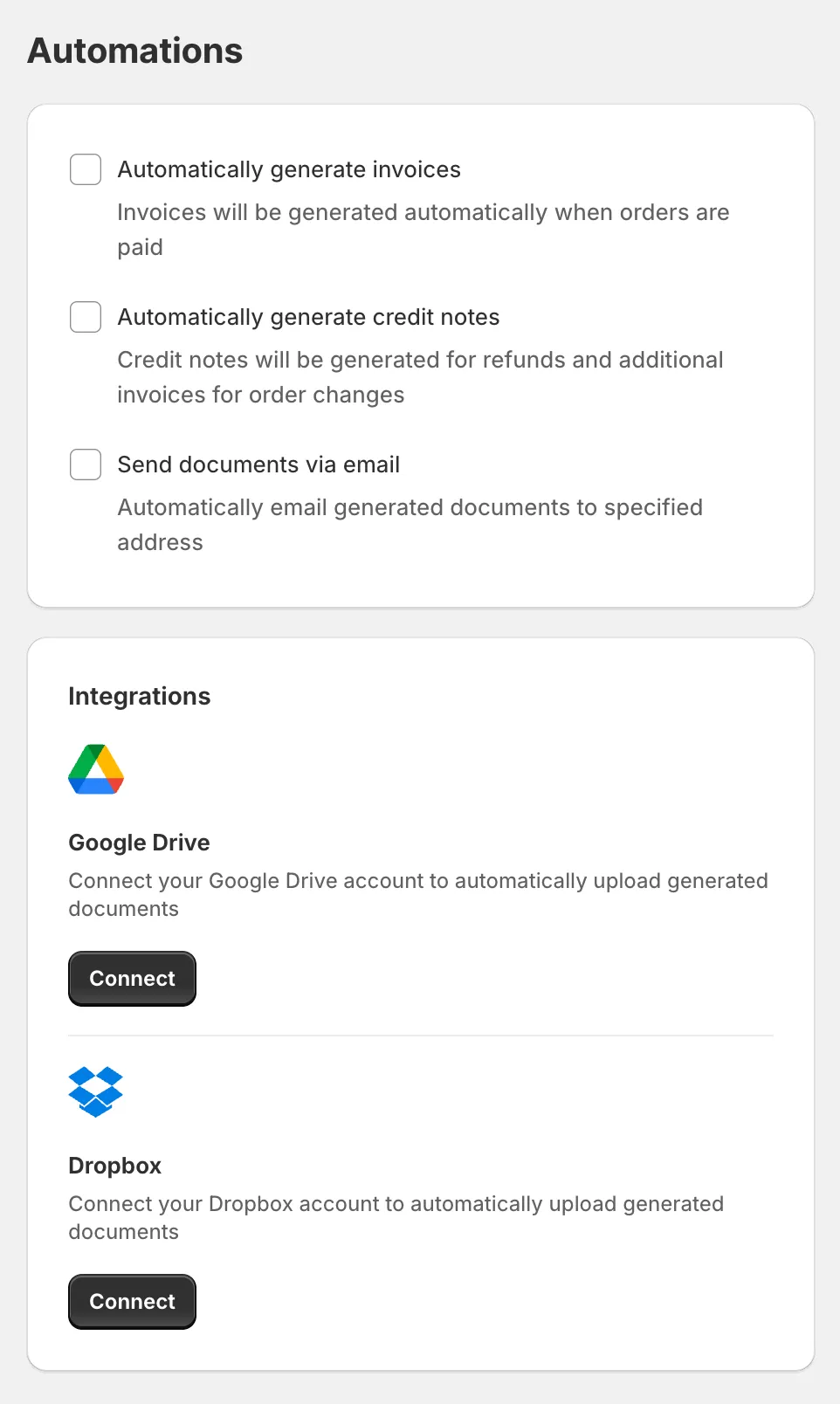 Invoice Inn automation dashboard